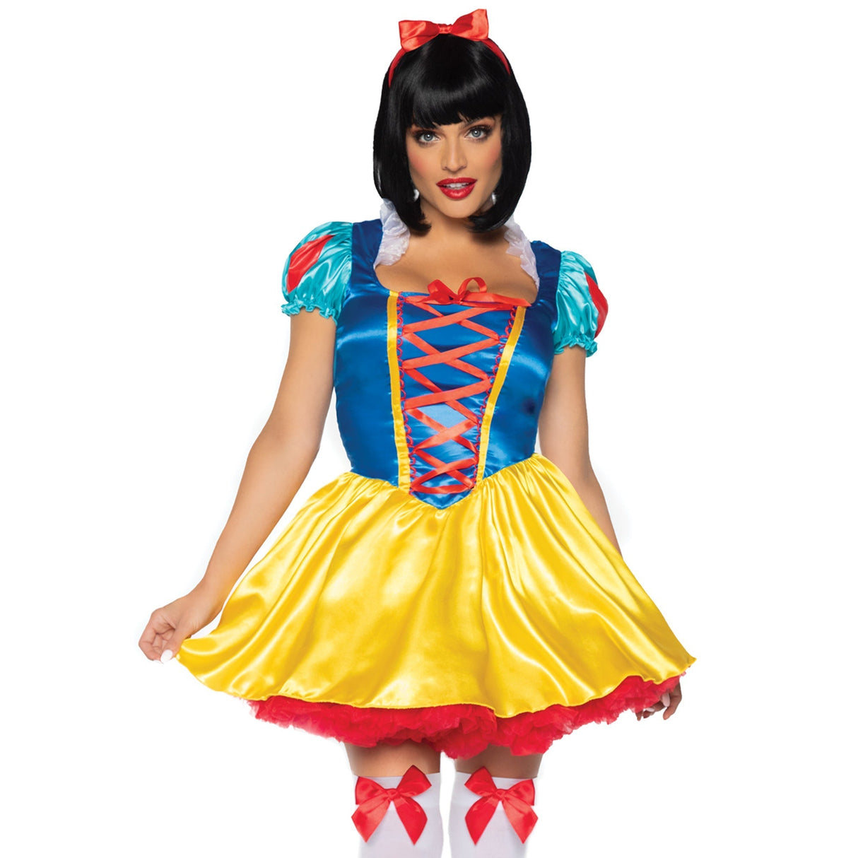 LEG AVENUE/SKU DISTRIBUTORS INC Costumes Snow White Costume for Adults, Short Yellow, Red and Blue Dress