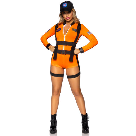 LEG AVENUE/SKU DISTRIBUTORS INC Costumes Space Command Sexy Costume for Adults, Orange Romper