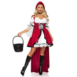 LEG AVENUE/SKU DISTRIBUTORS INC Costumes Storybook Red Riding Hood Costume for Adults, Red and White Dress