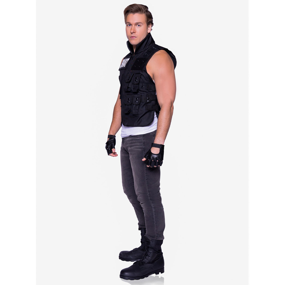 LEG AVENUE/SKU DISTRIBUTORS INC Costumes SWAT Costume for Adults, Black Vest 714718562070