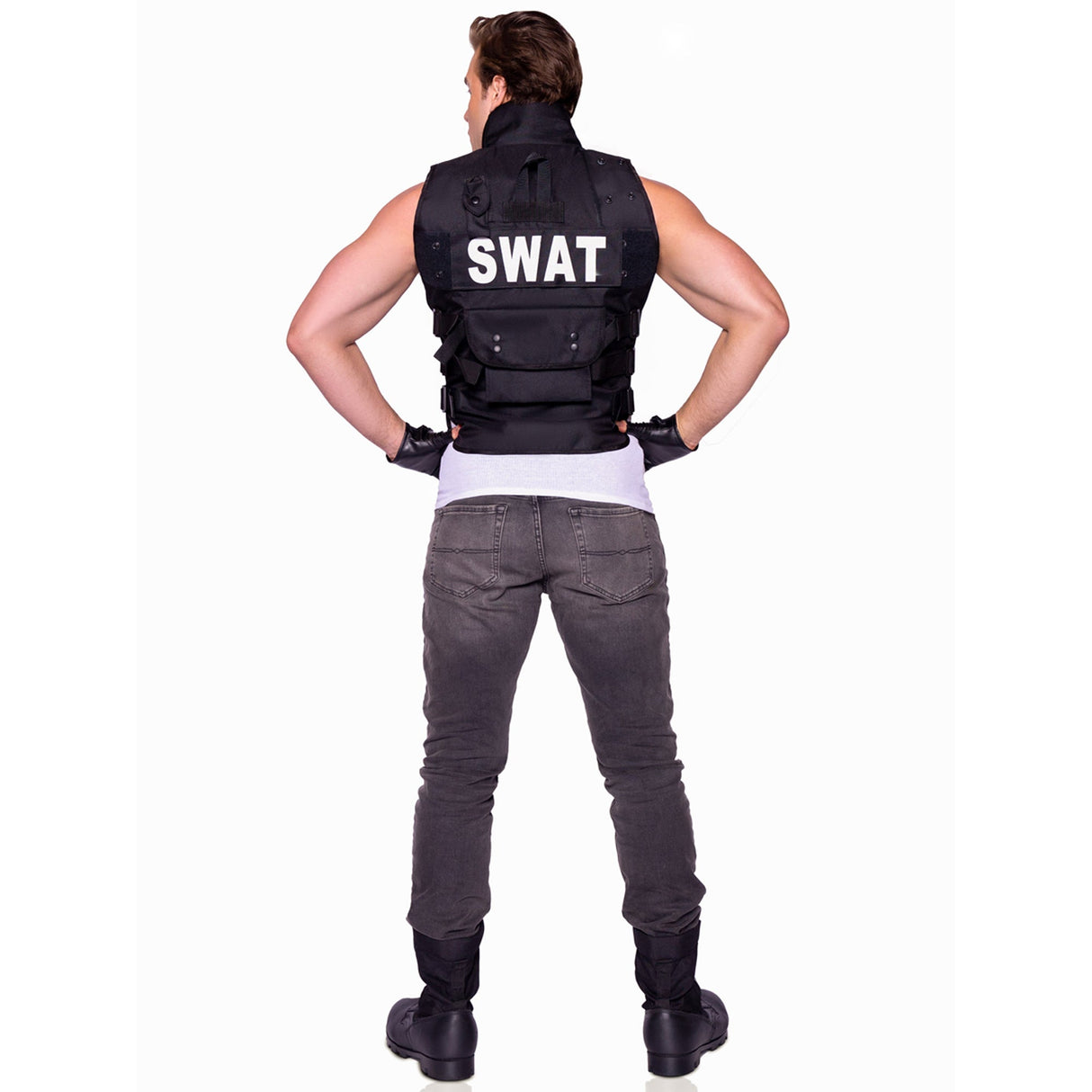 LEG AVENUE/SKU DISTRIBUTORS INC Costumes SWAT Costume for Adults, Black Vest 714718562070