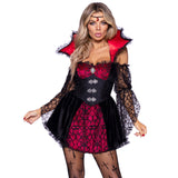 LEG AVENUE/SKU DISTRIBUTORS INC Costumes Victorian Vampire Sexy Costume for Adults, Black and Red Dress