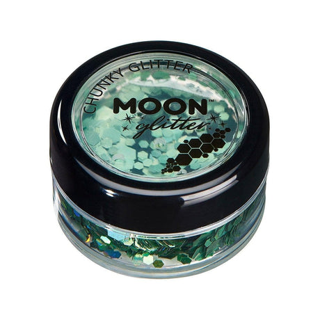 Buy Costume Accessories Moon green chunky holographic glitter sold at Party Expert