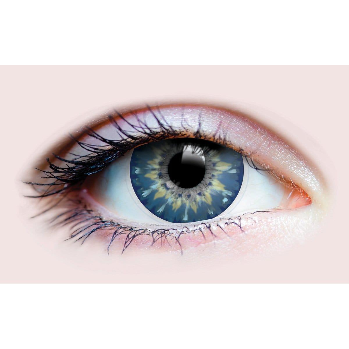 Buy Costume Accessories Etherial sapphire contact lenses, 3 months usage sold at Party Expert