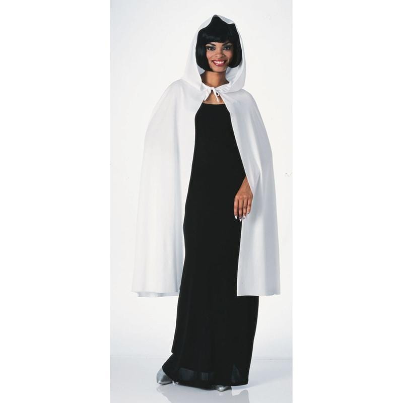 Buy Costume Accessories White hooded cape for adults sold at Party Expert