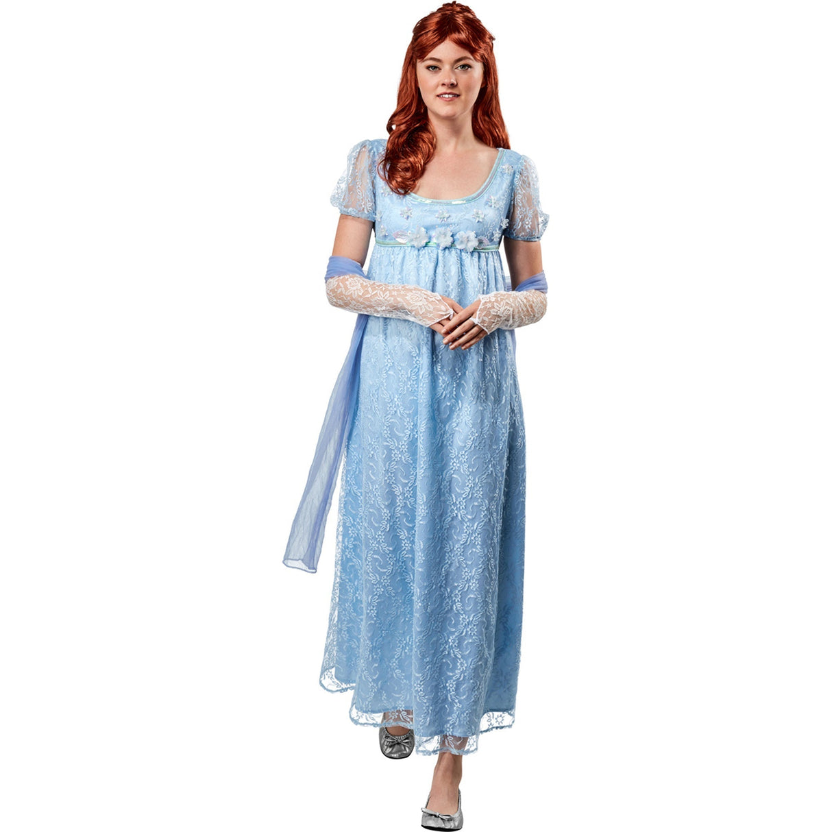 RUBIES II (Ruby Slipper Sales) Costumes Bridgerton Blue Lace Dress Costume for Adults