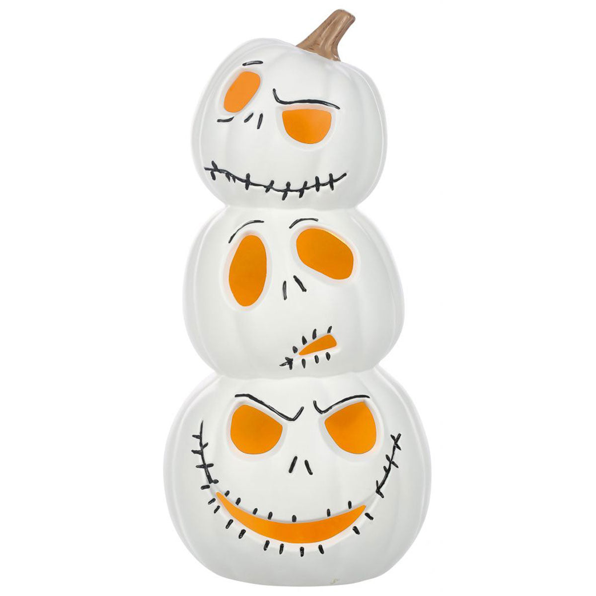 SEASONS HK USA INC Halloween Nightmare Before Christmas Jack Skellington Light Up Pumkins Stack 190842381686