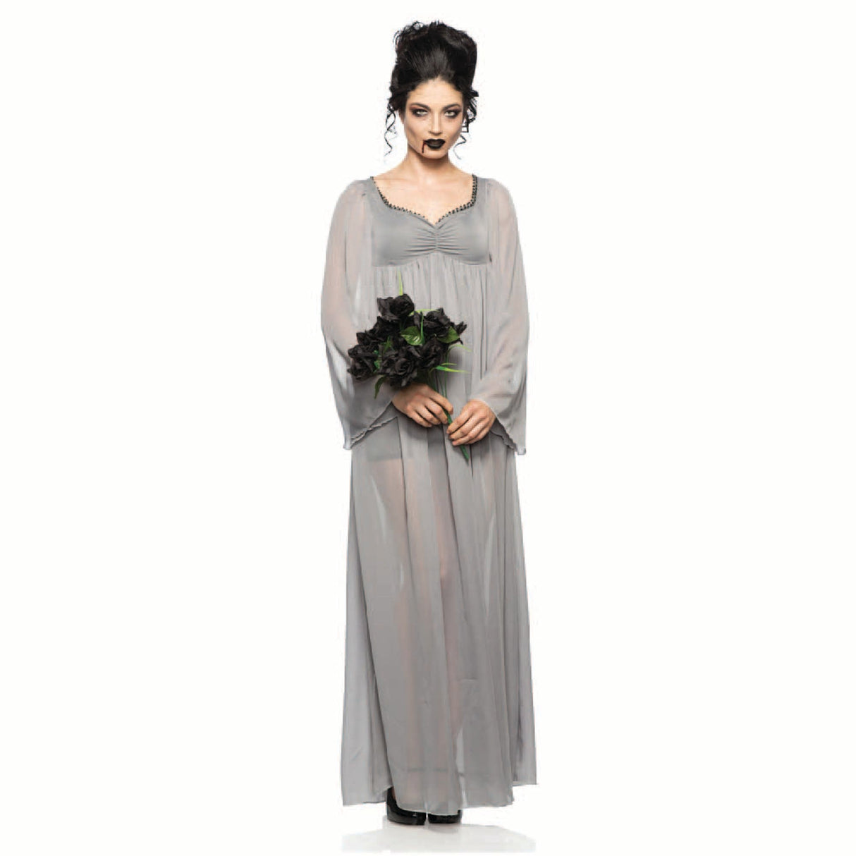 Seeing Red Inc. Costumes Vampire Bride Costume for Adults, Grey Dress