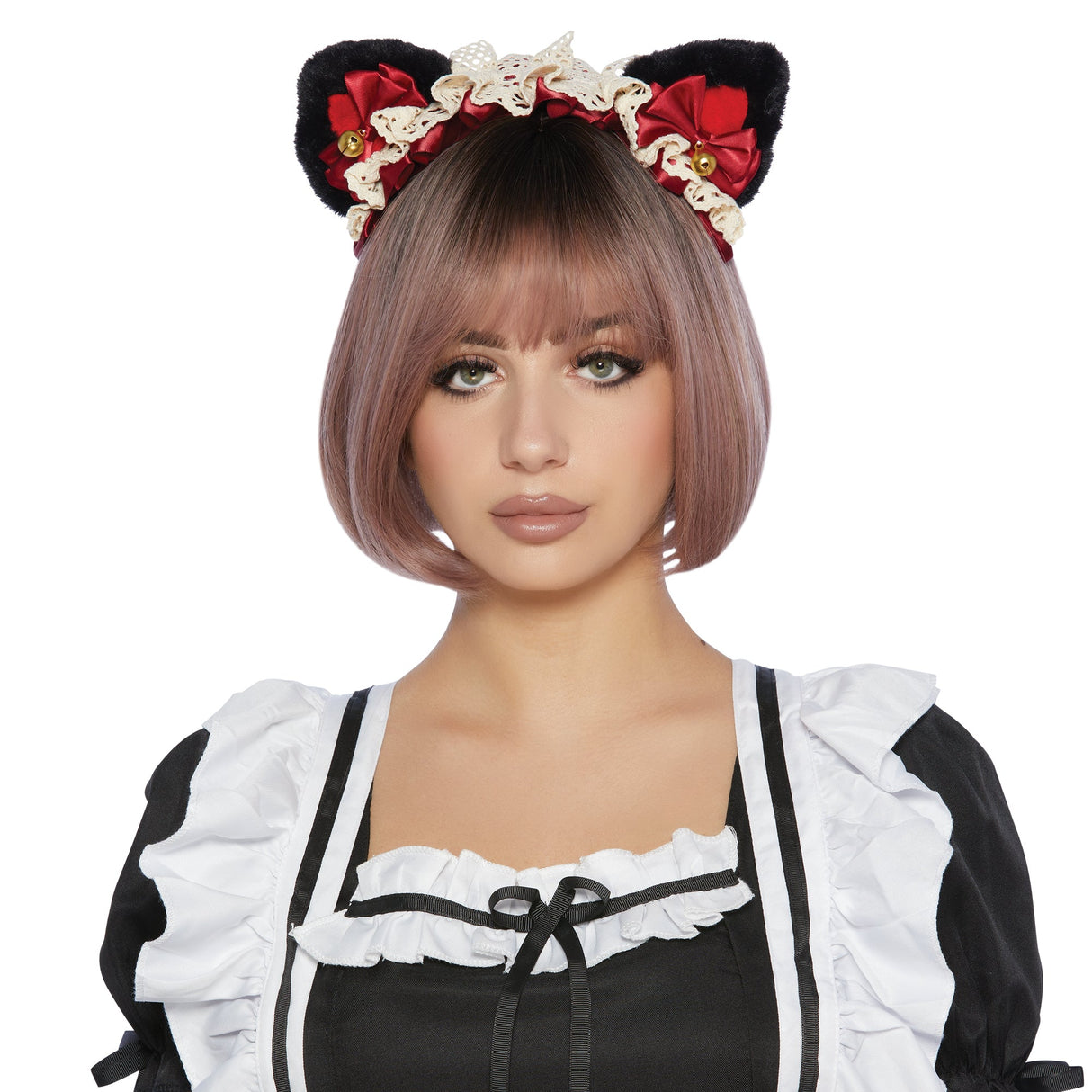 Shaoxing Keqiao Chengyou Textile Co.,Ltd Costumes Accessories Black and Red Ears Headband for Adults