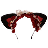 Shaoxing Keqiao Chengyou Textile Co.,Ltd Costumes Accessories Black and Red Ears Headband for Adults