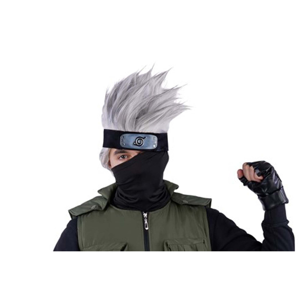 Shaoxing Keqiao Chengyou Textile Co.,Ltd Costumes Accessories The Copy Ninja Anime Grey Wig for Adults