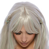Shaoxing Keqiao Chengyou Textile Co.,Ltd Costumes Accessories Yakumo Grey and Green Long Wig for Adults 810077659229