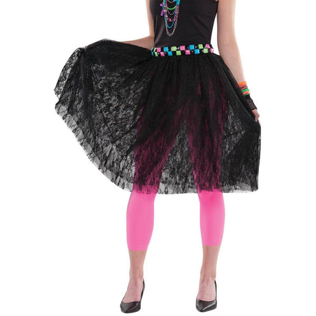 Buy Costume Accessories Black lace skirt for women sold at Party Expert