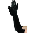 Buy Costume Accessories Black long velvet gloves for adults sold at Party Expert