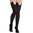 SUIT YOURSELF COSTUME CO. Costume Accessories Black Thigh Highs with White Satin Bow for Adults 5744817751445