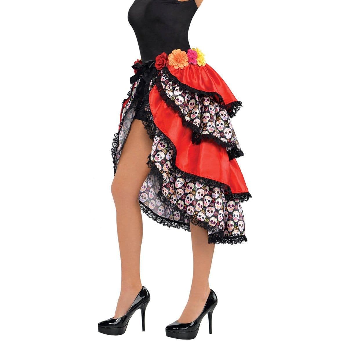 Buy Costume Accessories Day of the dead tie-on bustle sold at Party Expert