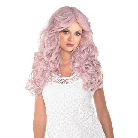 Buy Costume Accessories Dusty rose wig for women sold at Party Expert