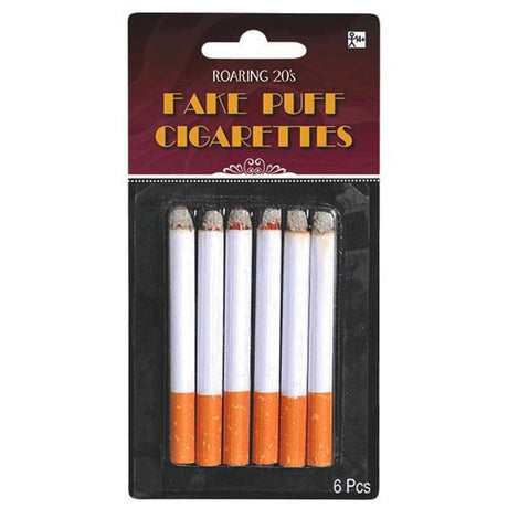 Buy Costume Accessories Fake puff cigarettes, 6 per package sold at Party Expert
