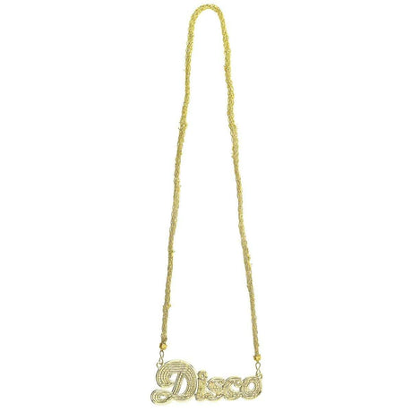 Buy Costume Accessories Gold disco necklace sold at Party Expert