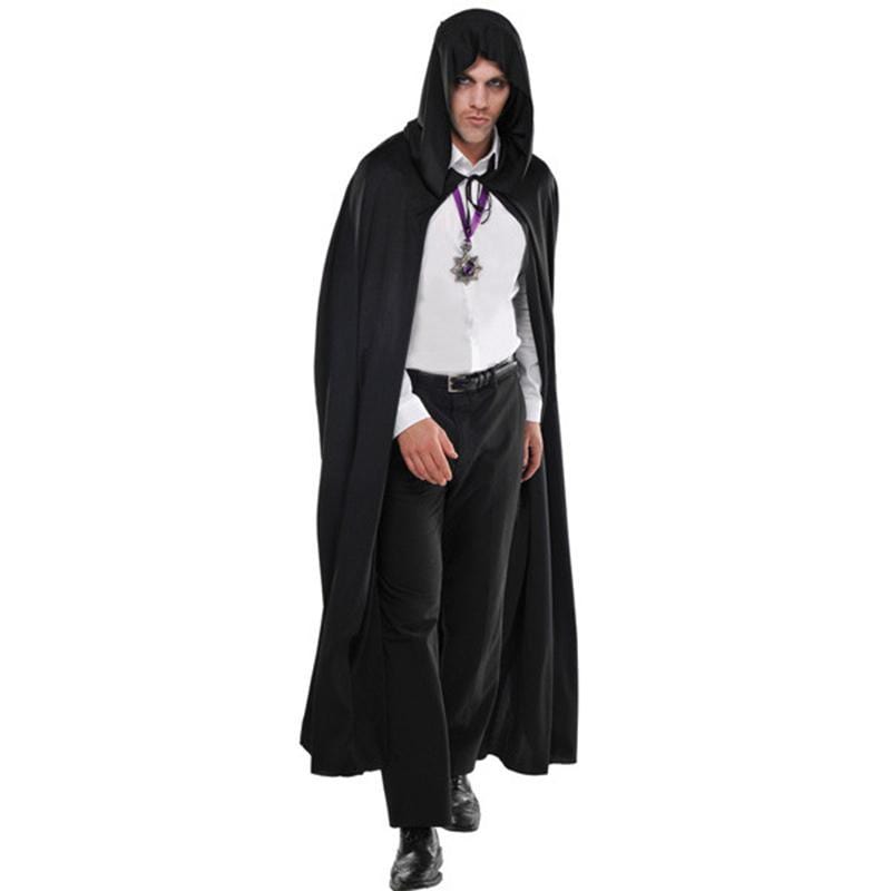 Buy Costume Accessories Hooded black cape for adults sold at Party Expert