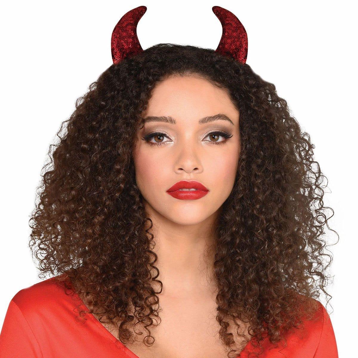 Buy Costume Accessories Sequin Devil Horns sold at Party Expert