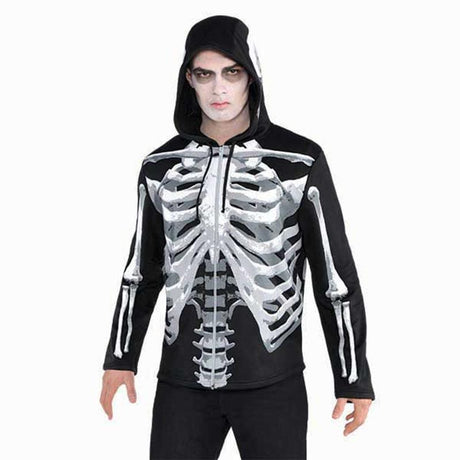 Buy Costume Accessories Skeleton hoodie for men sold at Party Expert