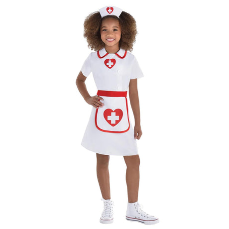 SUIT YOURSELF COSTUME CO. Costumes Sweetheart Nurse Costume for Kids, White and Red Dress