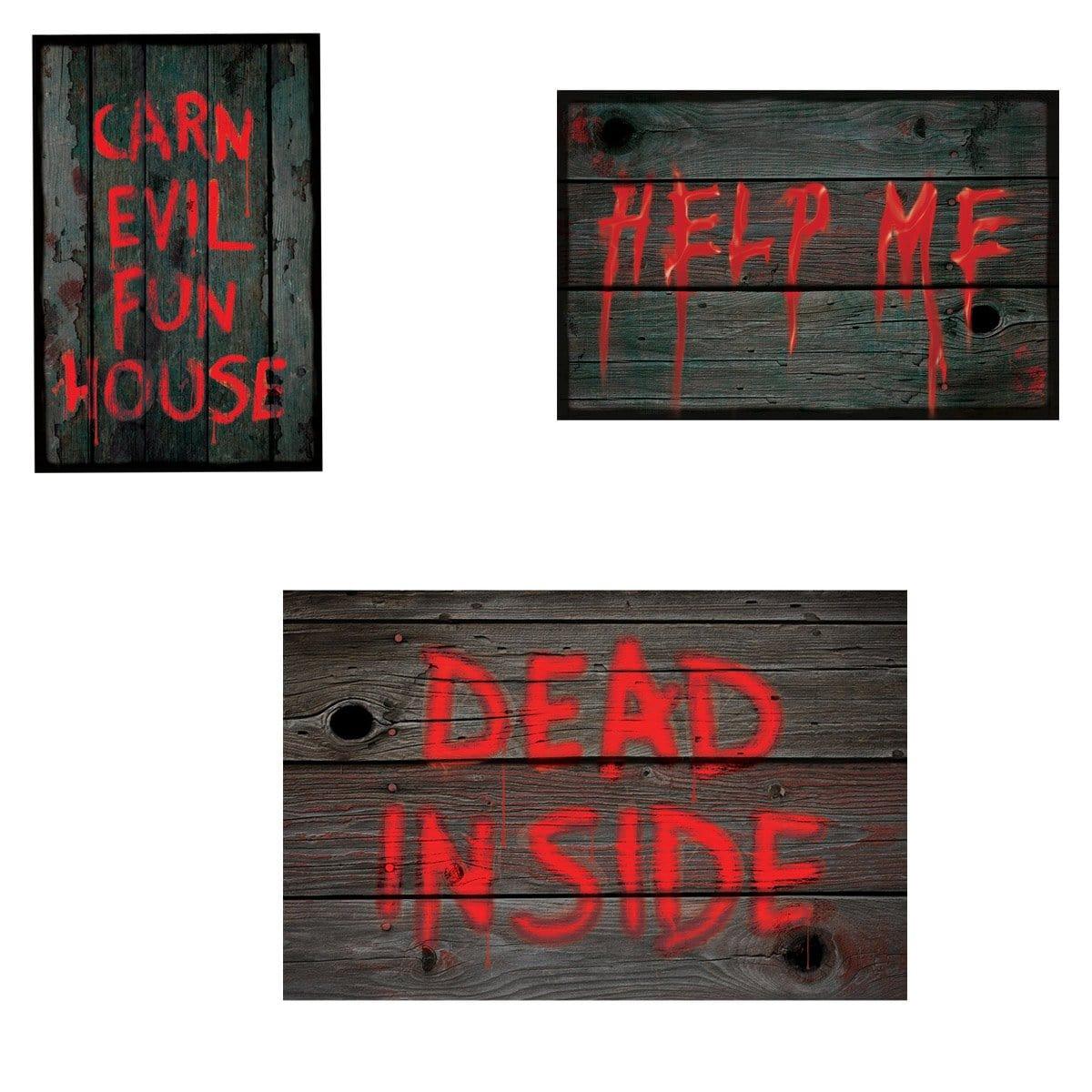 Buy Halloween Bloody metal sign - Assortment sold at Party Expert