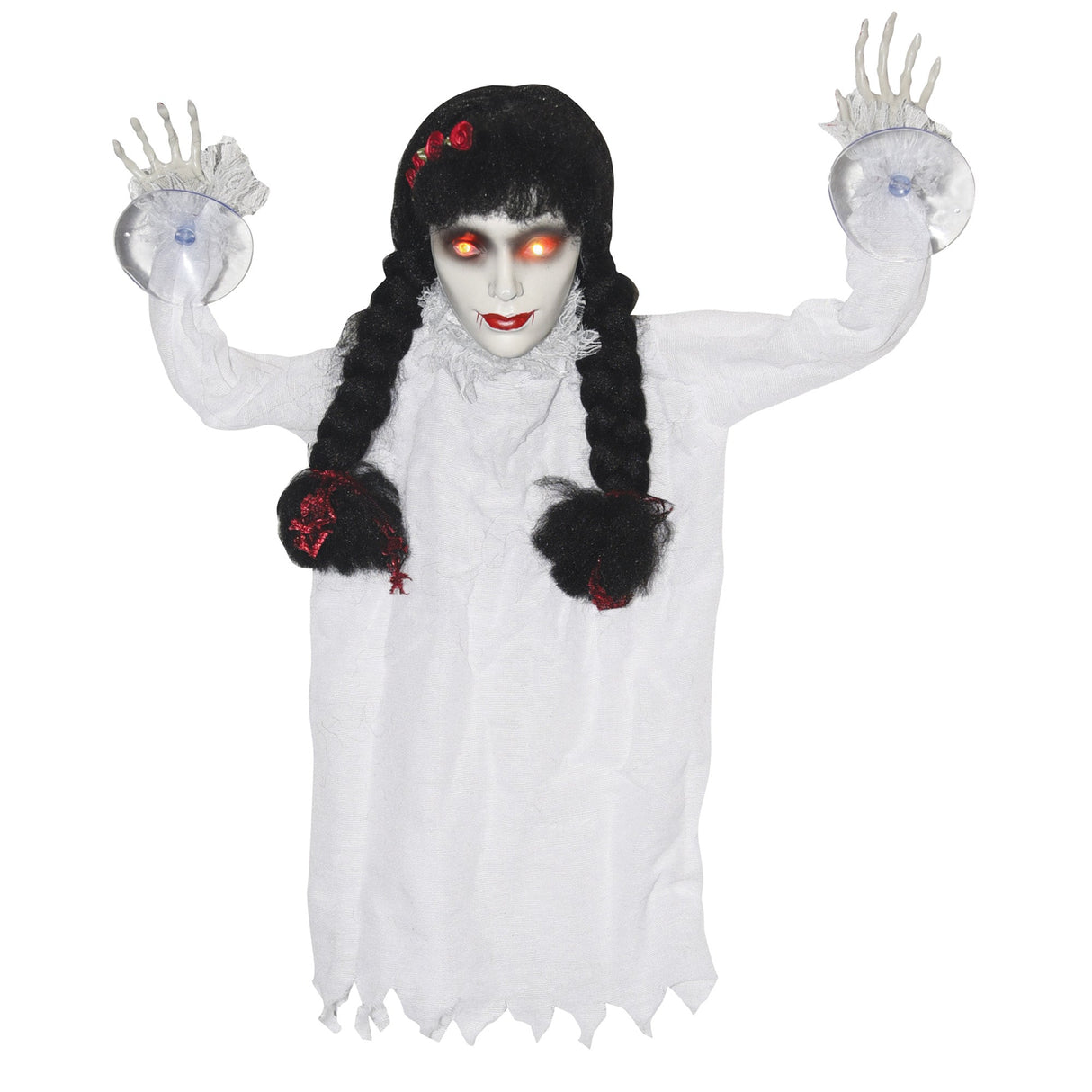 SUNSTAR INDUSTRIES Halloween Girl Crasher with Light-Up Eyes for Windows 762543614815