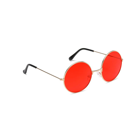 Taizhou Two Circles Trading Co. Ltd. Costume Accessories Red Hippie Round Glasses for Adults
