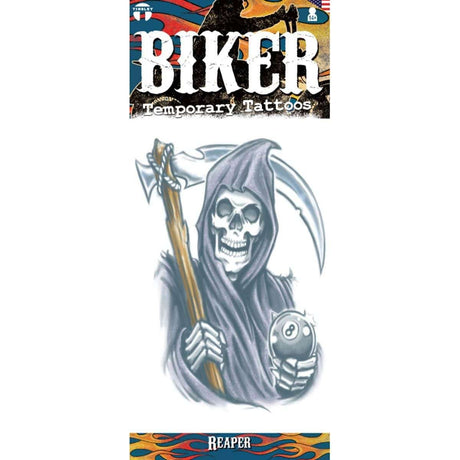 Buy Costume Accessories Grim reaper temporary tattoo sold at Party Expert
