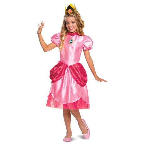 TOY-SPORT Costumes Peach Classic Costume for Kids, Super Mario Bros.