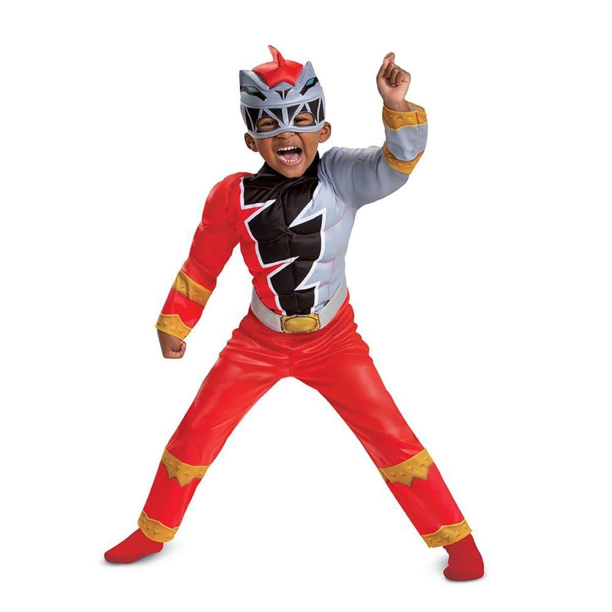 Buy Costumes Red With Muscle Costume For Toddlers, Power Rangers Dino sold at Party Expert